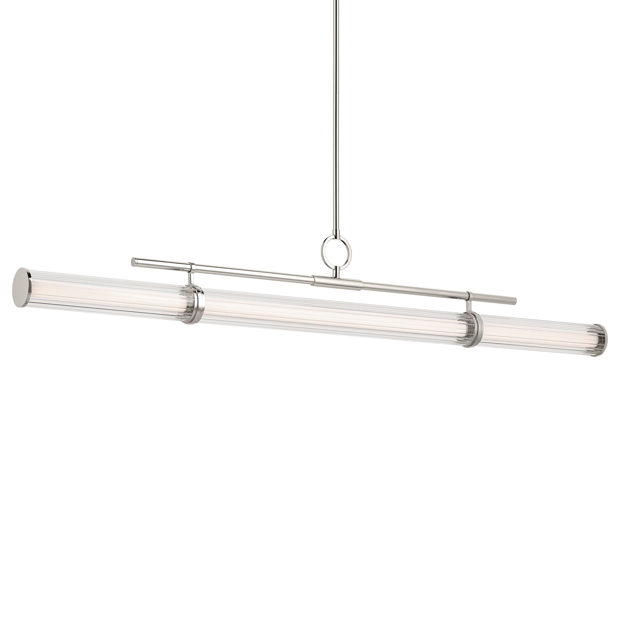 Image 5 Kichler Riven 60.25 Inch LED 1 Light Linear Chandelier in Polished Nickel more views