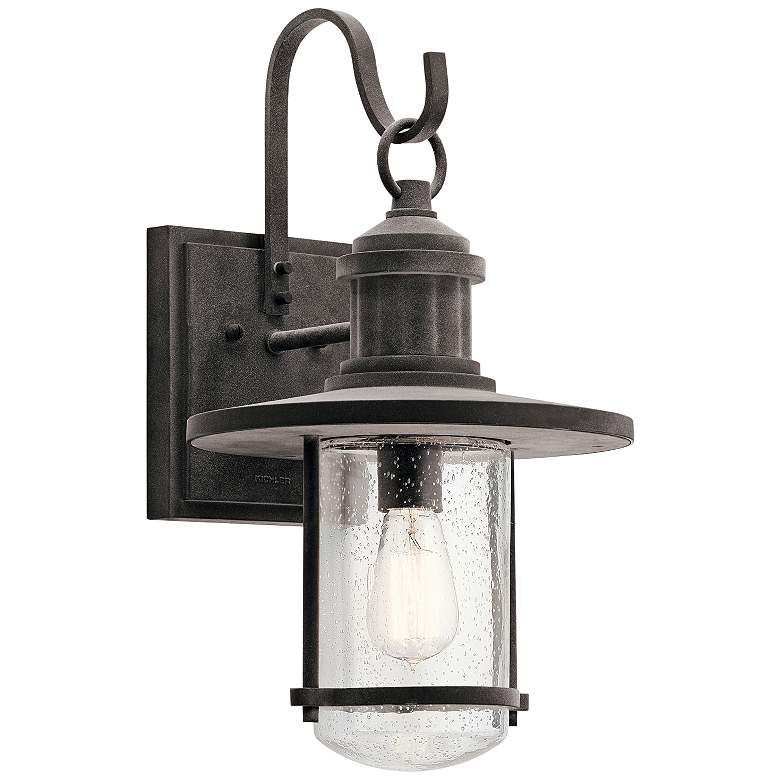 Image 2 Kichler Riverwood 19 1/2 inchH Weathered Zinc Outdoor Wall Light