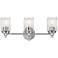 Kichler Riviera 22 1/2" Wide Chrome 3-Light Bath Light