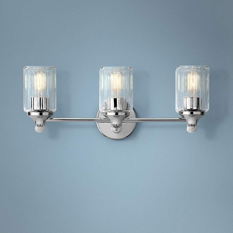 Image 1 Kichler Riviera 22 1/2" Wide Chrome 3-Light Bath Light