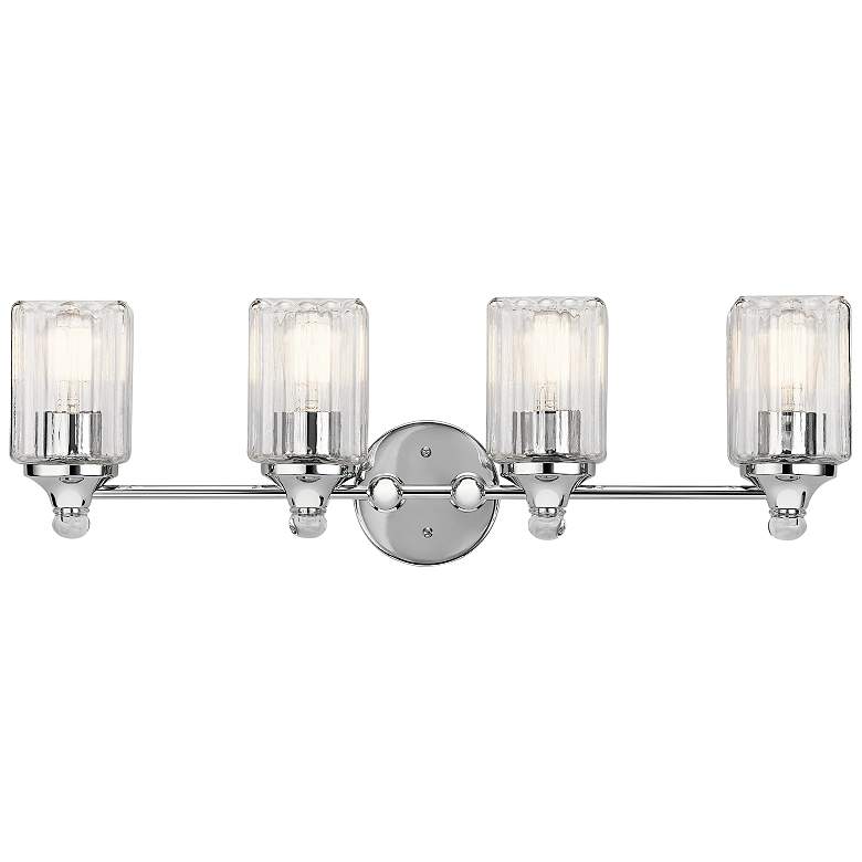 Image 1 Kichler Riviera 28" Wide Chrome 4-Light Bath Light