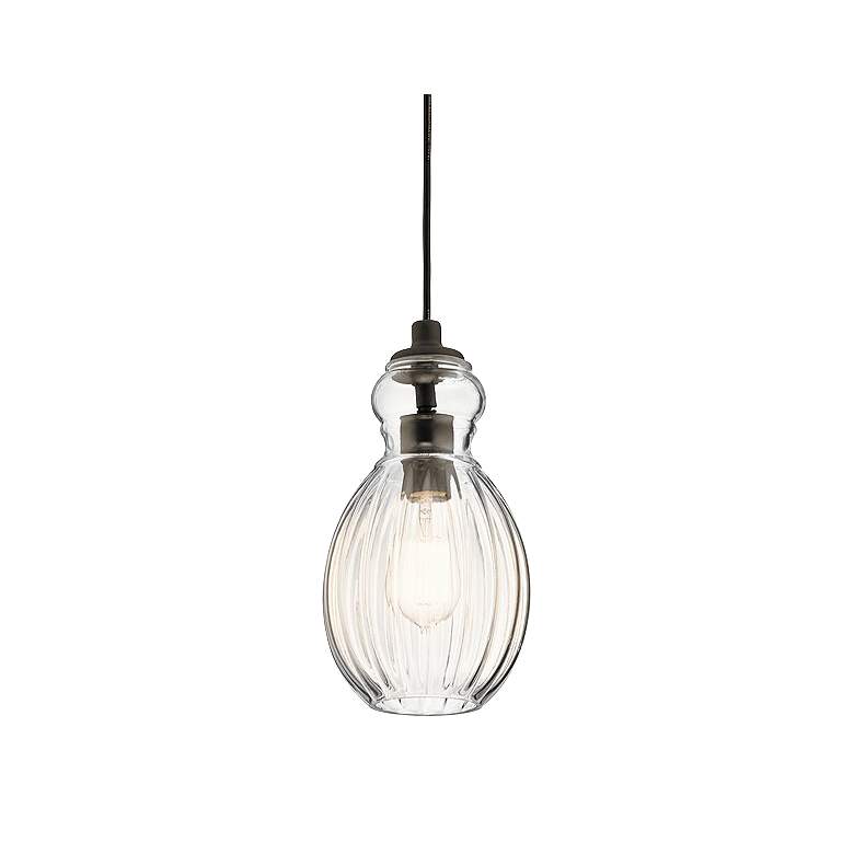 Image 1 Kichler Riviera 6" Wide Oiled Bronze Mini Pendant