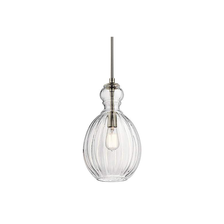 Image 2 Kichler Riviera 9" Wide Brushed Nickel Mini Pendant