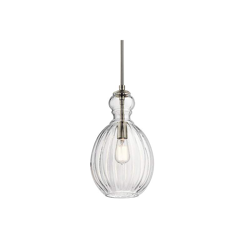 Image 2 Kichler Riviera 9 inch Wide Brushed Nickel Mini Pendant