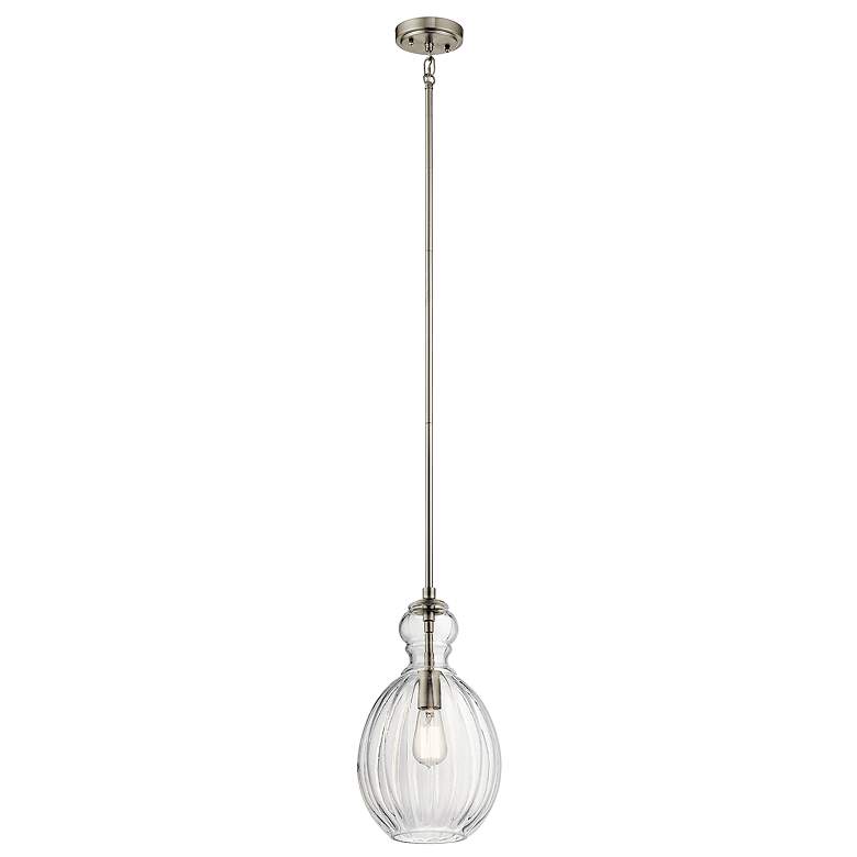 Image 3 Kichler Riviera 9 inch Wide Brushed Nickel Mini Pendant more views