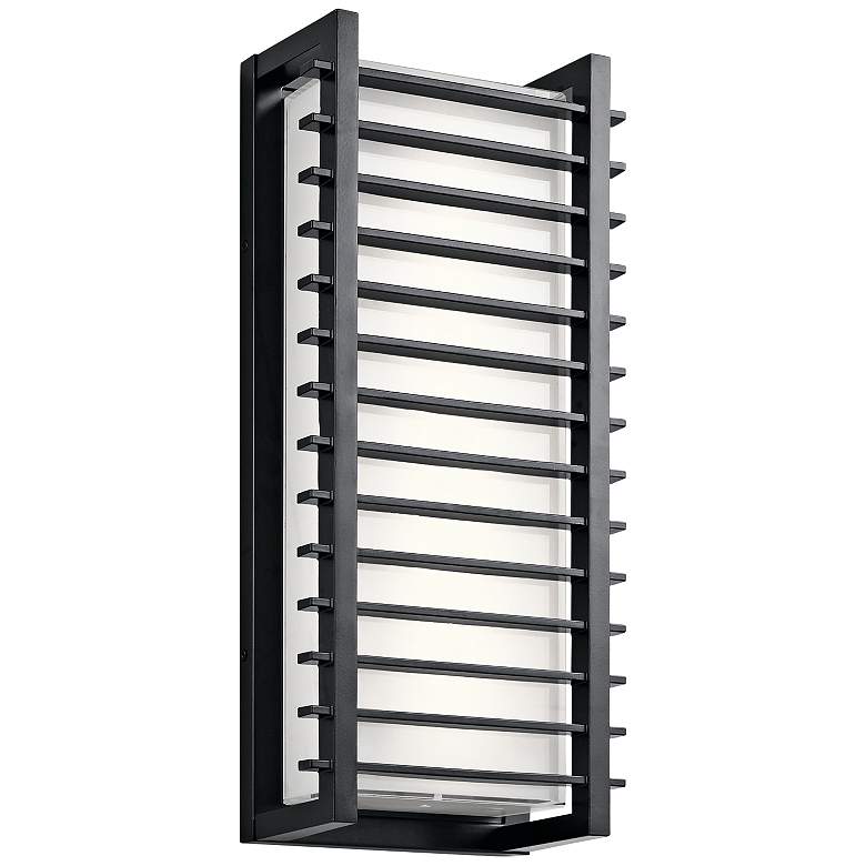 Image 1 Kichler Rockbridge 20 3/4" High Black LED Outdoor Wall Light