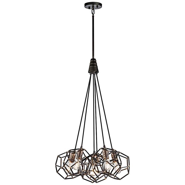 Image 3 Kichler Rocklyn 22 3/4 inch Wide Steel 6-Light Foyer Pendant more views