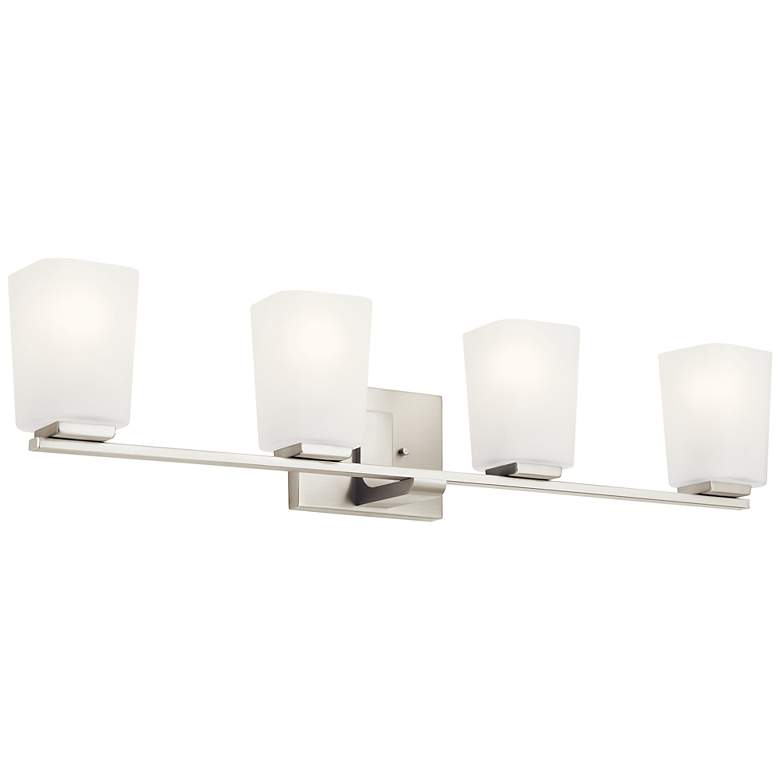 Image 1 Kichler Roehm 32"W Brushed Nickel 4-Light Vanity Bath Light