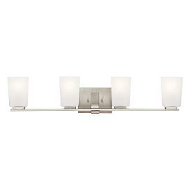Image3 of Kichler Roehm 32"W Brushed Nickel 4-Light Vanity Bath Light more views
