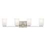 Thumbnail3 of Kichler Roehm 32"W Brushed Nickel 4-Light Vanity Bath Light more views