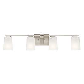 Image4 of Kichler Roehm 32"W Brushed Nickel 4-Light Vanity Bath Light more views
