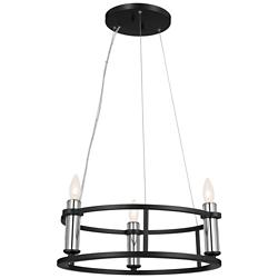 Kichler Rosalind 17 1/2" Wide Black 3-Light Chandelier