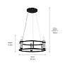 4_Kichler Rosalind 17 1/2" Wide Black 3-Light Chandelier more views
