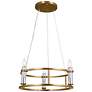 Thumbnail2 of Kichler Rosalind 19.5" Wide 3-Light Crystal Brass Small Chandelier