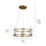Thumbnail4 of Kichler Rosalind 19.5" Wide 3-Light Crystal Brass Small Chandelier more views