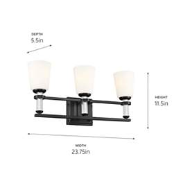 Image4 of Kichler Rosalind 23.8" Wide 3-Light Vanity Bath Light more views