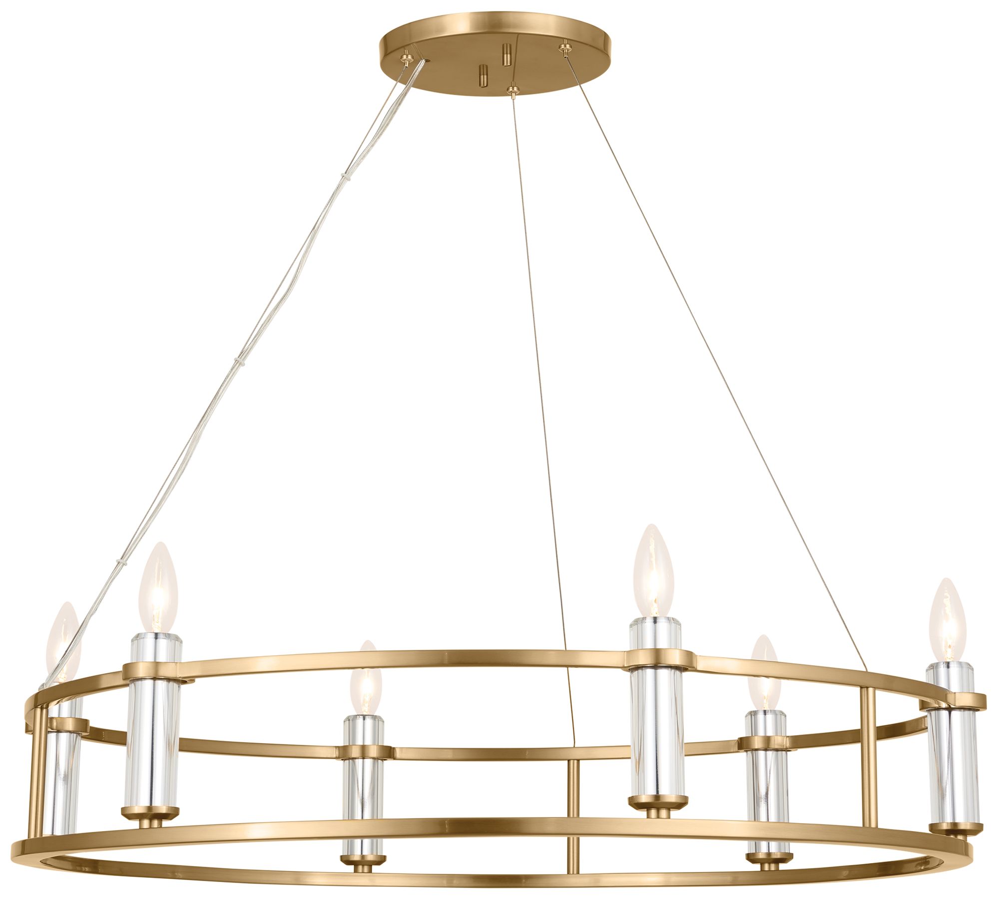 Kichler Rosalind 33.25" Wide 6-Light Gold Ring Chandelier
