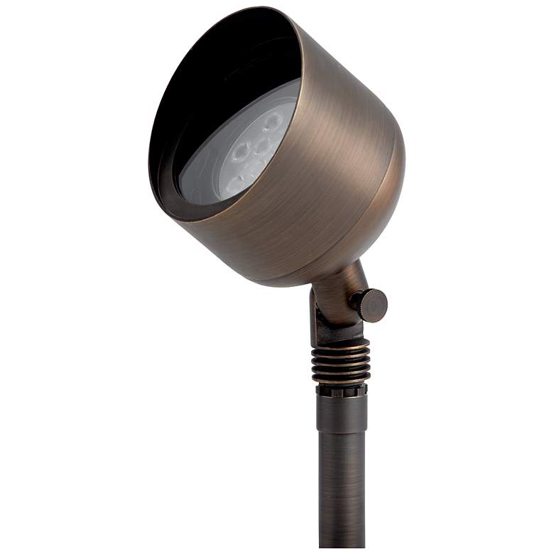Image 2 Kichler Rose 5 3/4" High Centennial Brass Outdoor Spot Light