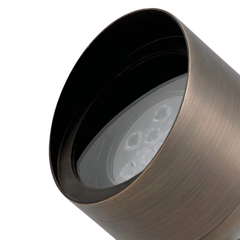 Image 3 Kichler Rose 5 3/4" High Centennial Brass Outdoor Spot Light more views