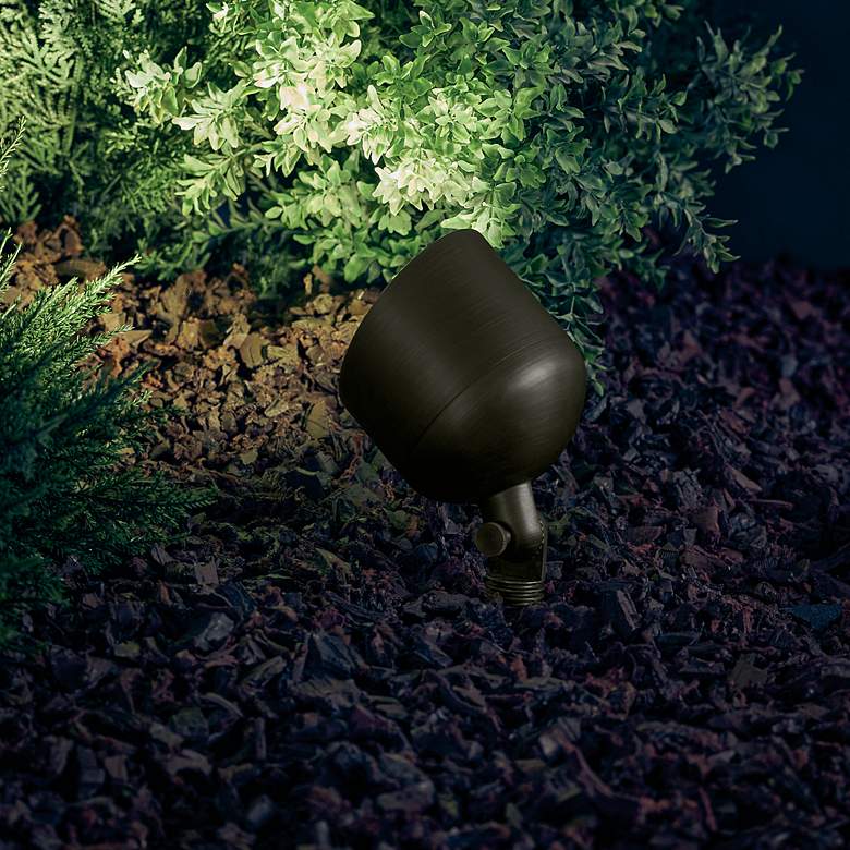 Image 5 Kichler Rose 5 3/4" High Centennial Brass Outdoor Spot Light more views