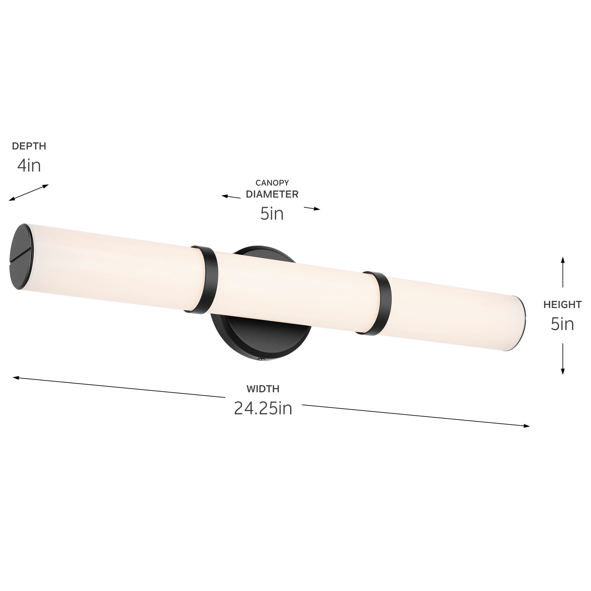 Image 7 Kichler Rosh Black Bath Bar Medium more views