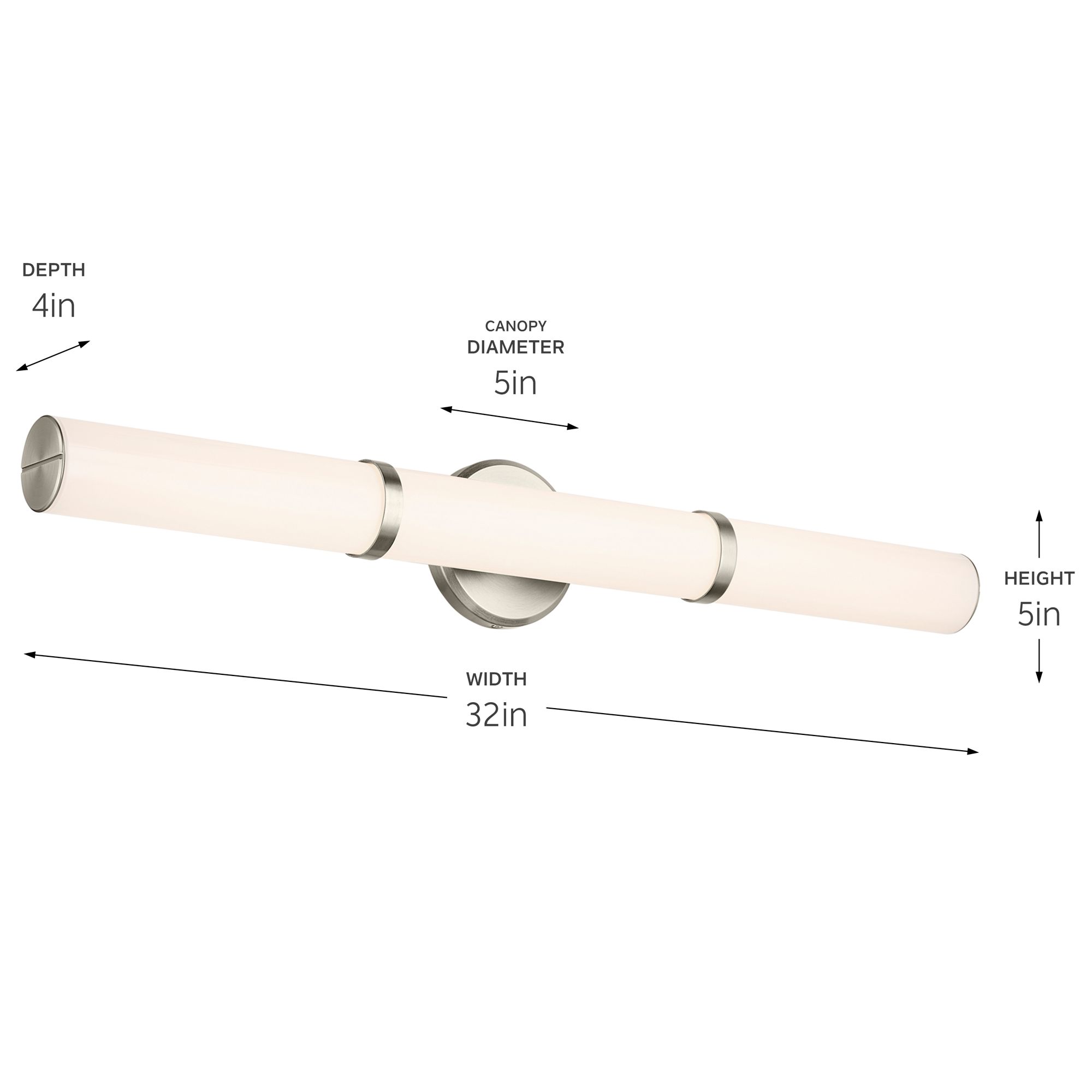 Image 6 Kichler Rosh Brushed Nickel Bath Bar Large more views