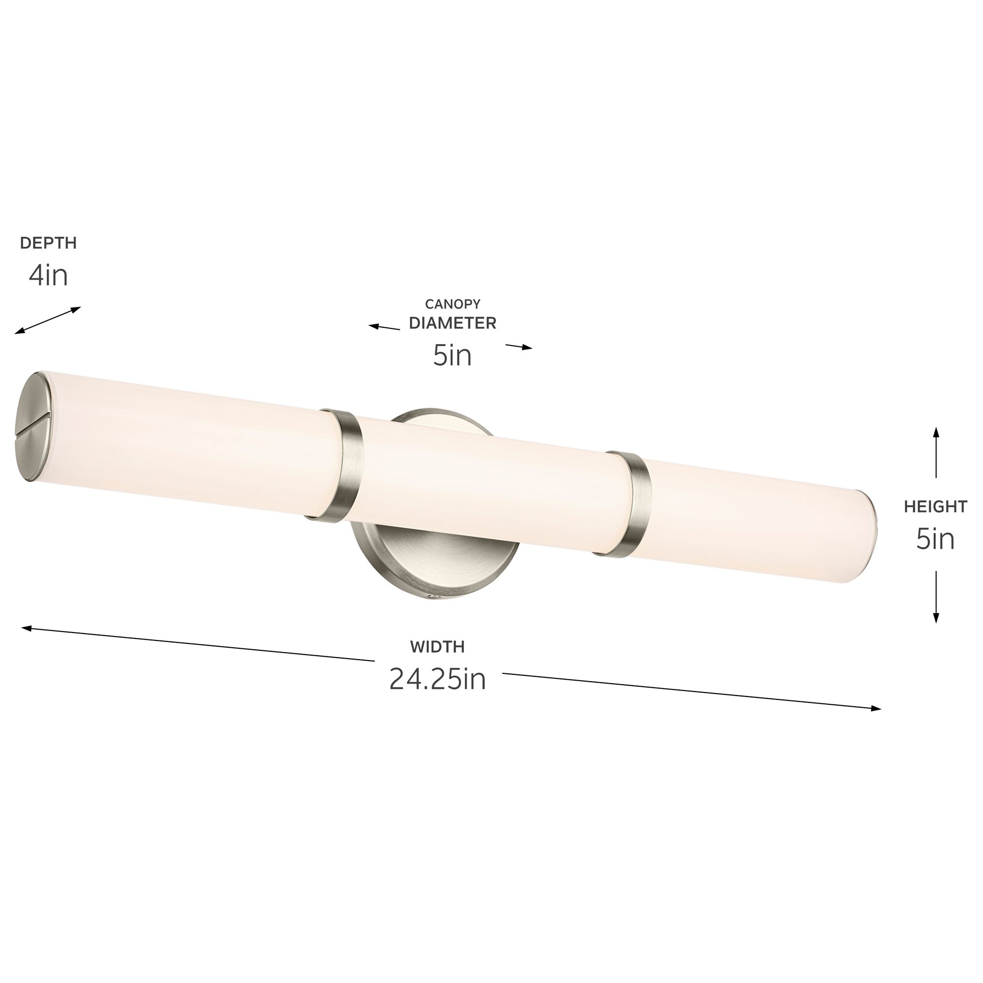 Image 7 Kichler Rosh Brushed Nickel Bath Bar Medium more views