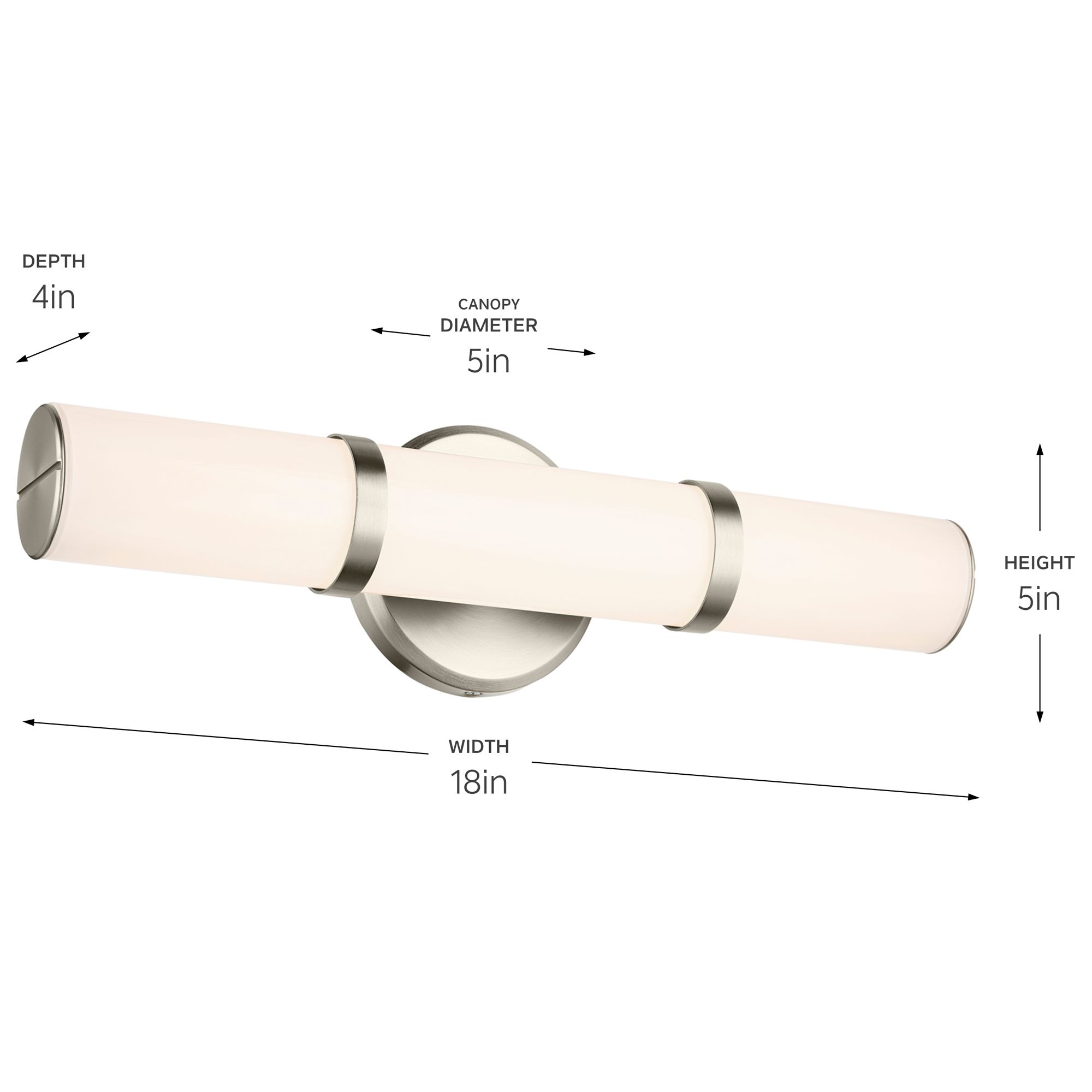 Image 6 Kichler Rosh Brushed Nickel Bath Bar Small more views