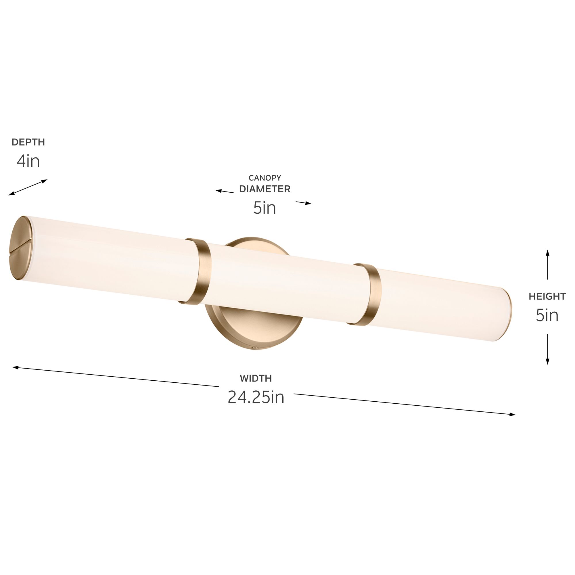 Kichler Rosh Champagne Bronze Bath Bar Medium