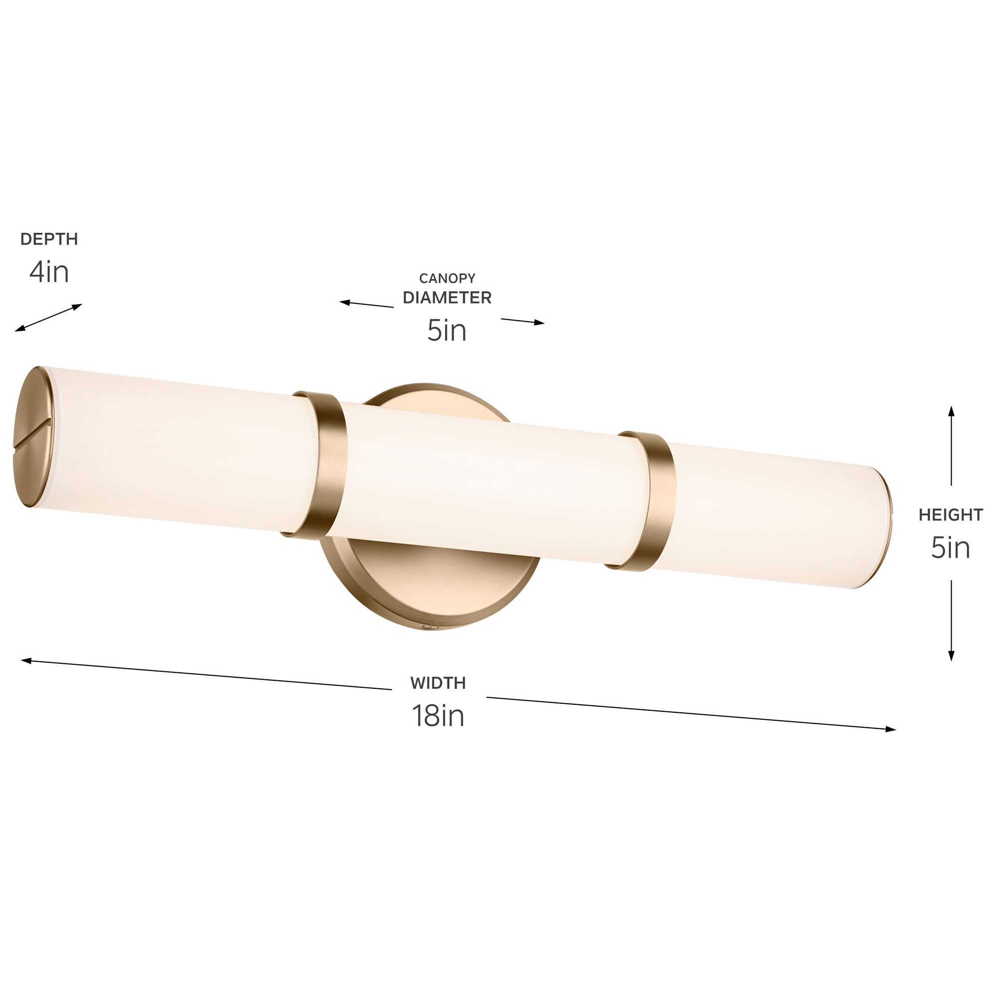 Image 6 Kichler Rosh Champagne Bronze Bath Bar Small more views