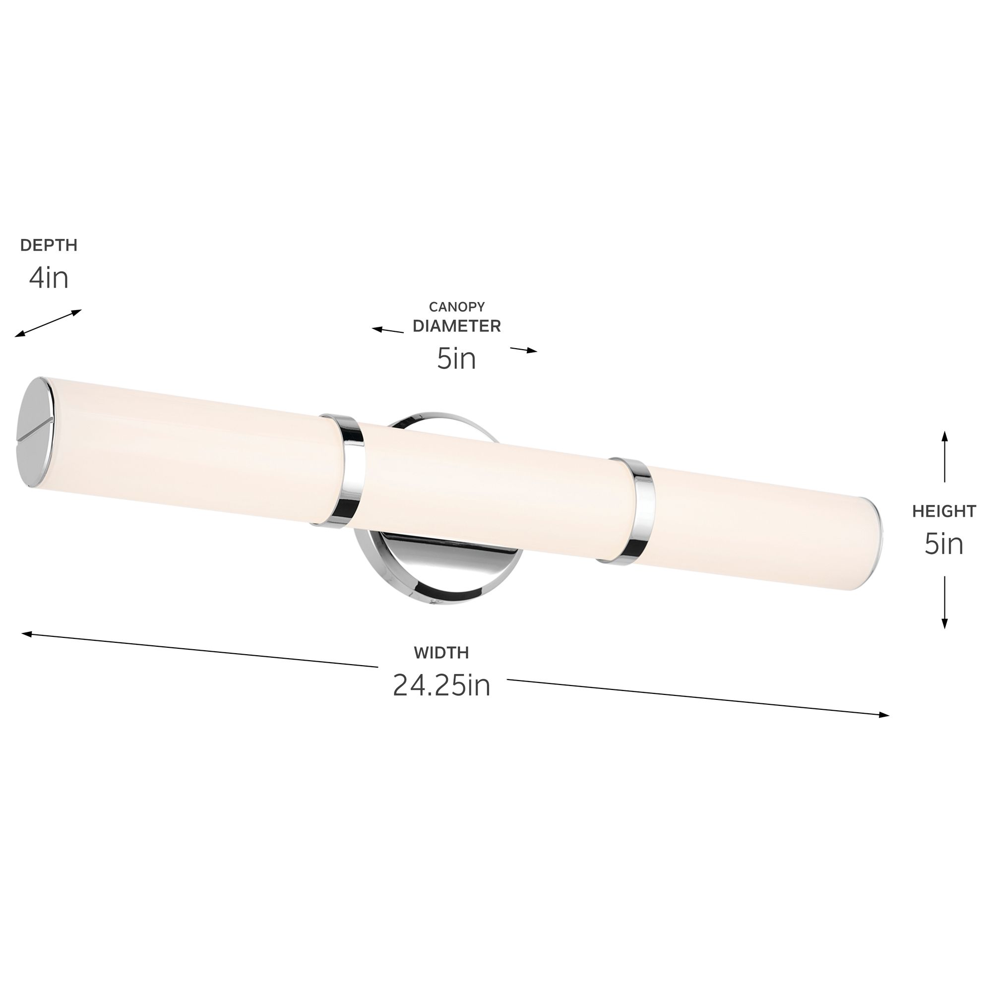 Image 7 Kichler Rosh Chrome Bath Bar Medium more views