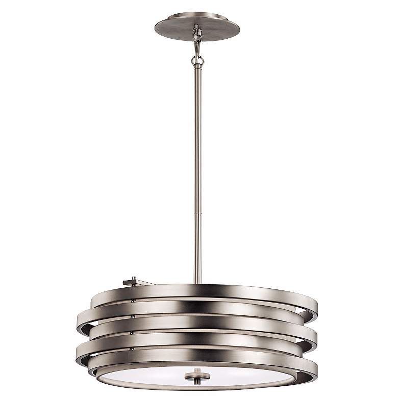 Image 3 Kichler Roswell 19 1/4" Wide Nickel 3-Light Pendant more views