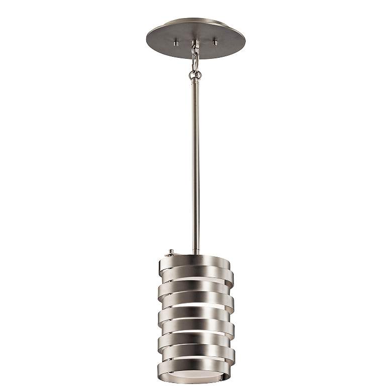 Image 2 Kichler Roswell 5 1/4" Wide Nickel Cylinder Rings Modern Mini Pendant