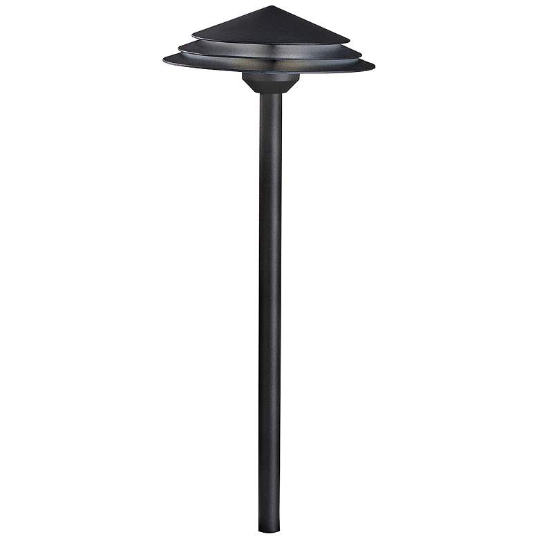 Image 1 Kichler Round Tiered 21 inch High Black 2700K LED Path Light