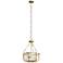 Kichler Roux 16" Wide Natural Brass 3-Light Bowl Pendant