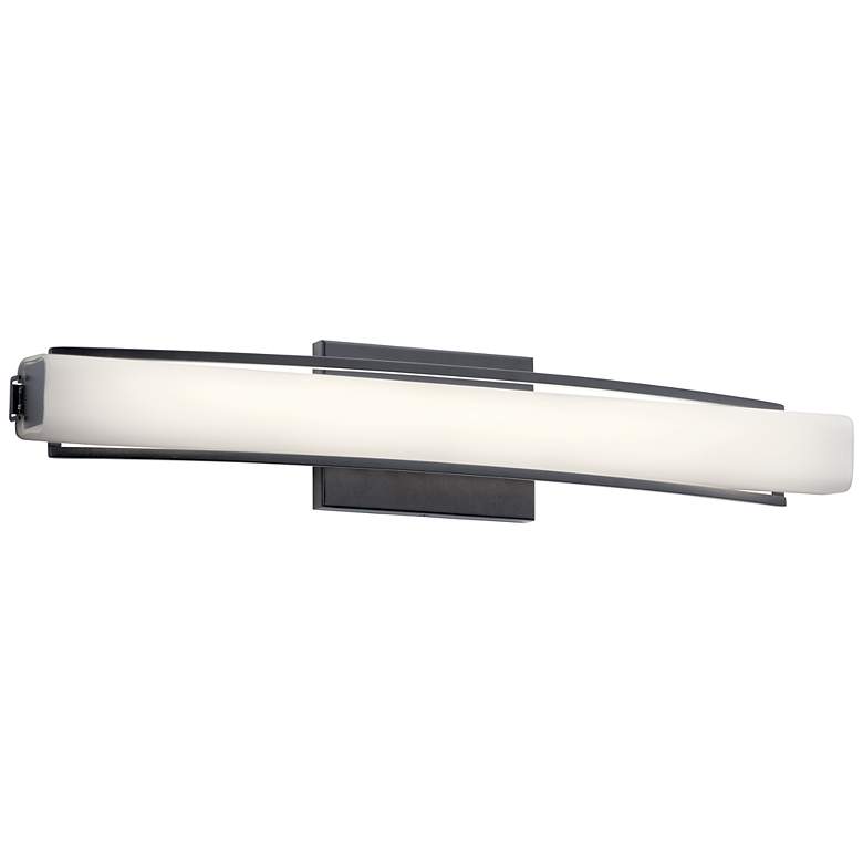 Image 1 Kichler Rowan 25 1/4" Wide Matte Black LED Bath Light