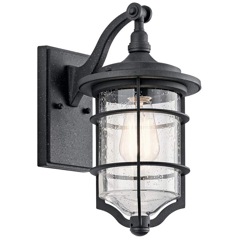 Image 1 Kichler Royal Marine 13 1/4" High Black Outdoor Wall Light