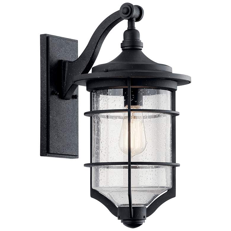 Image 1 Kichler Royal Marine 18 1/4" High Black Outdoor Wall Light