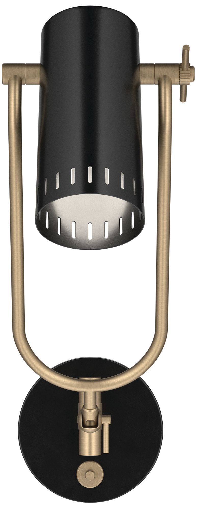 Kichler Ruehl 15" 1Lt Swing Arm Wall Sconce in Black