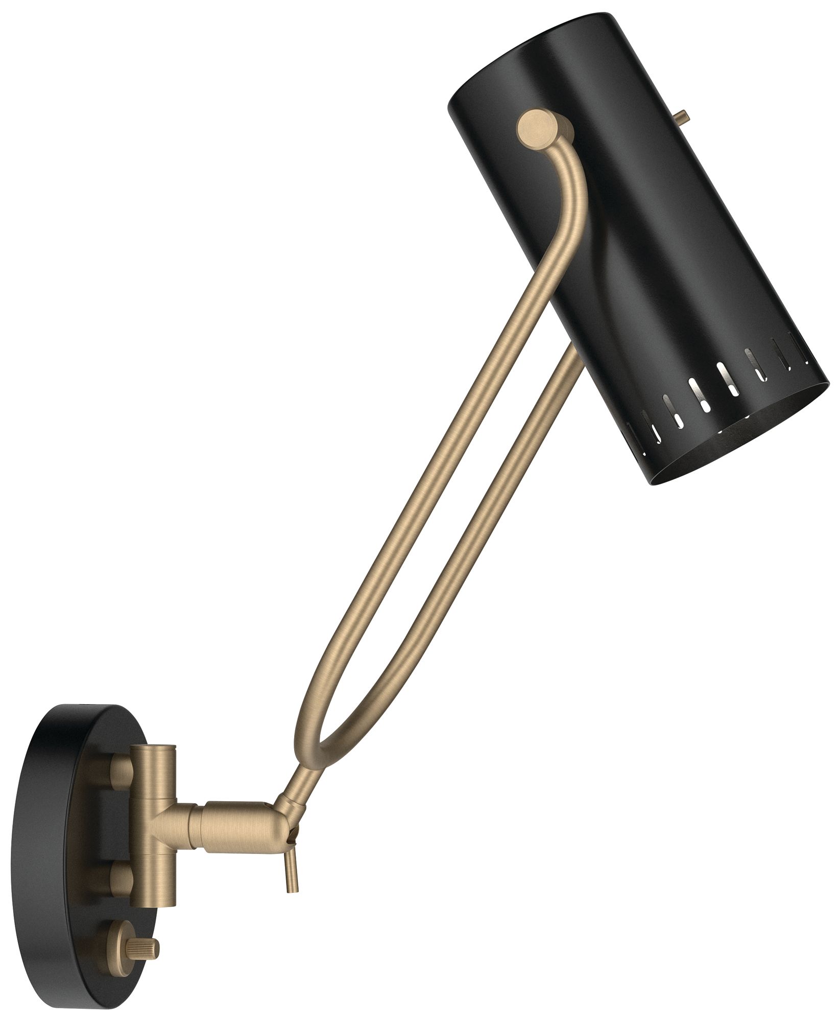 Kichler Ruehl 15" 1Lt Swing Arm Wall Sconce in Black