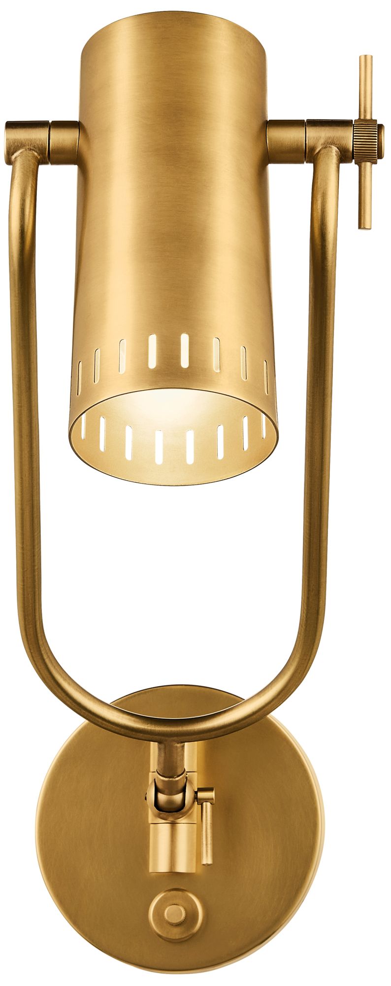 Image 6 Kichler Ruehl 15" 1Lt Swing Arm Wall Sconce in Lacquered Brass more views