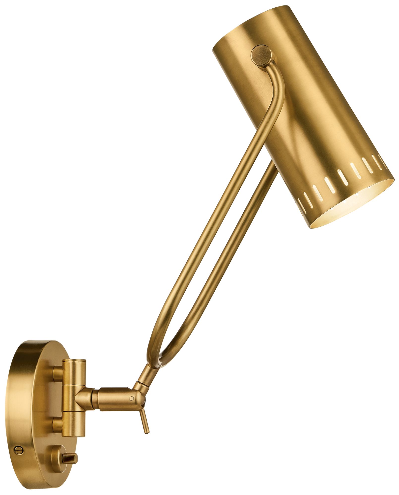 Image 7 Kichler Ruehl 15" 1Lt Swing Arm Wall Sconce in Lacquered Brass more views