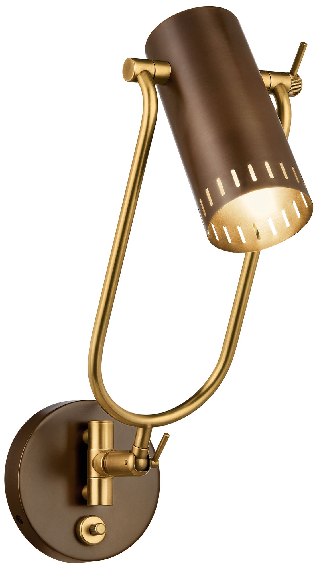 Kichler Ruehl 15" 1Lt Swing Arm Wall Sconce in Lacquered Bronze