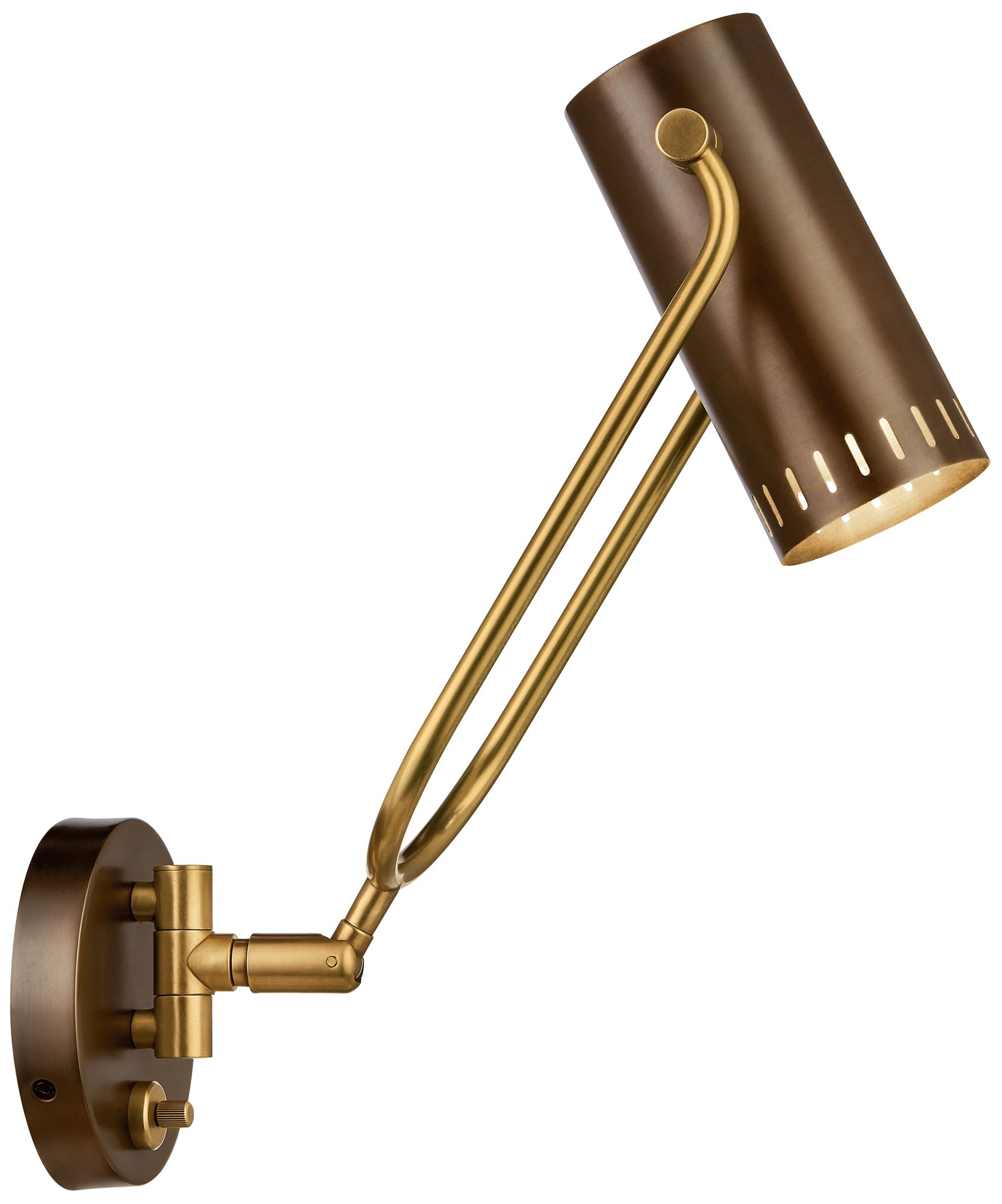 Image 7 Kichler Ruehl 15" 1Lt Swing Arm Wall Sconce in Lacquered Bronze more views