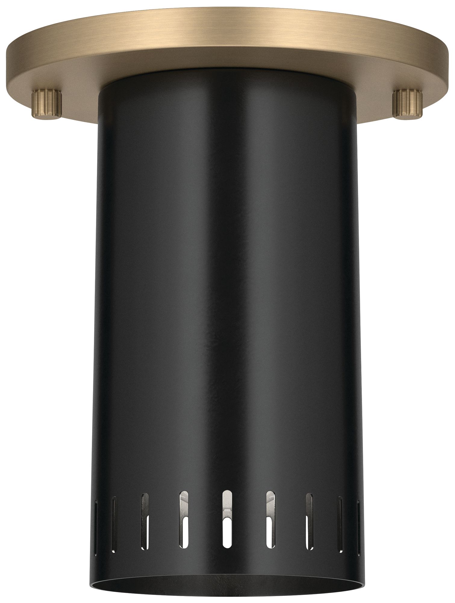 Image 5 Kichler Ruehl 5.50" 1Lt Flush Mount in Black more views