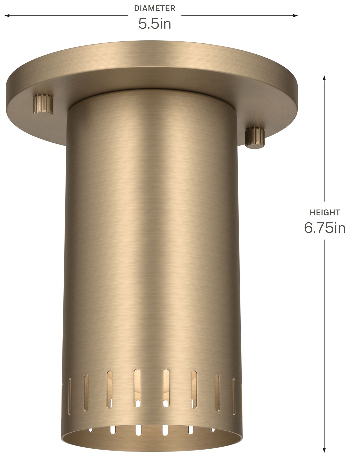 Kichler Ruehl 5.50" 1Lt Flush Mount in Champagne Bronze