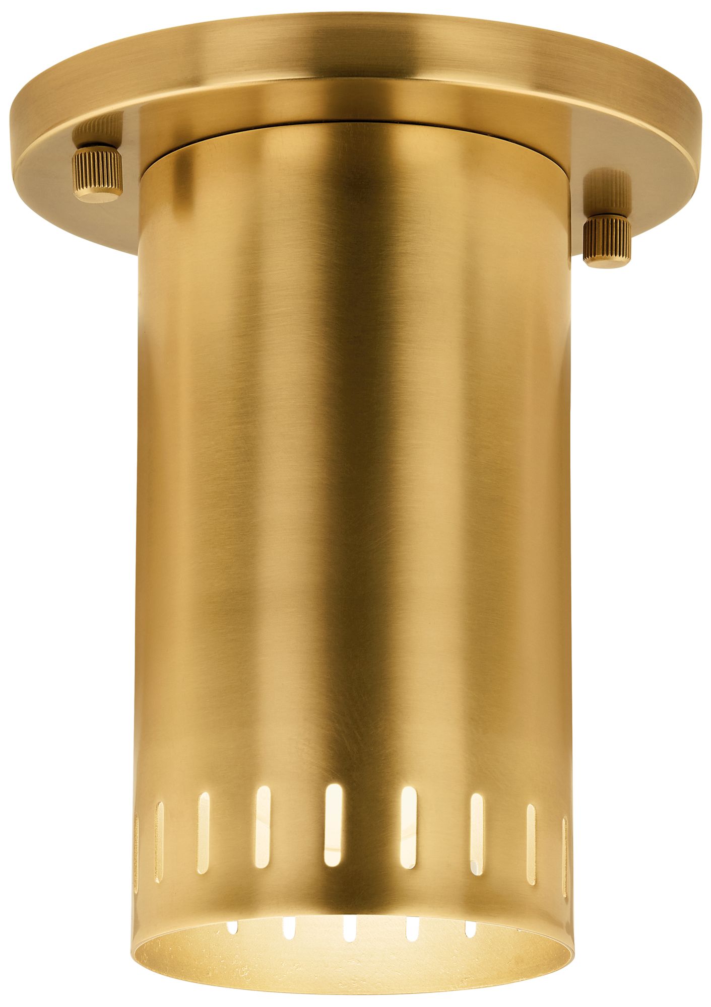 Kichler Ruehl 5.50" 1Lt Flush Mount in Lacquered Brass