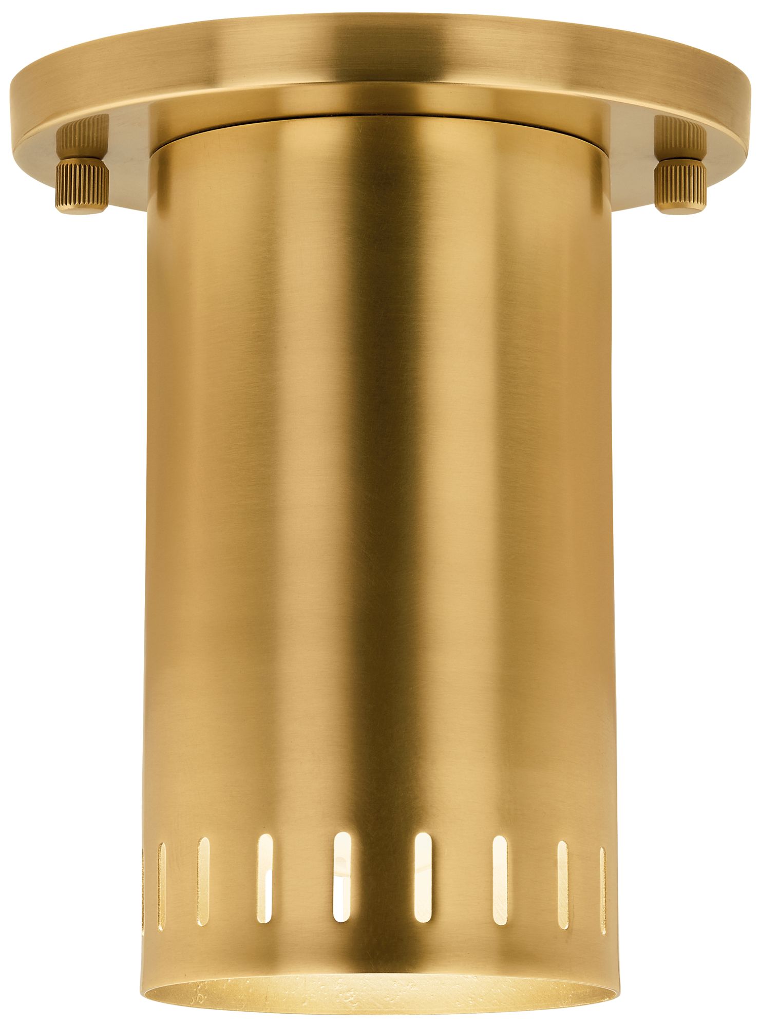 Image 5 Kichler Ruehl 5.50" 1Lt Flush Mount in Lacquered Brass more views