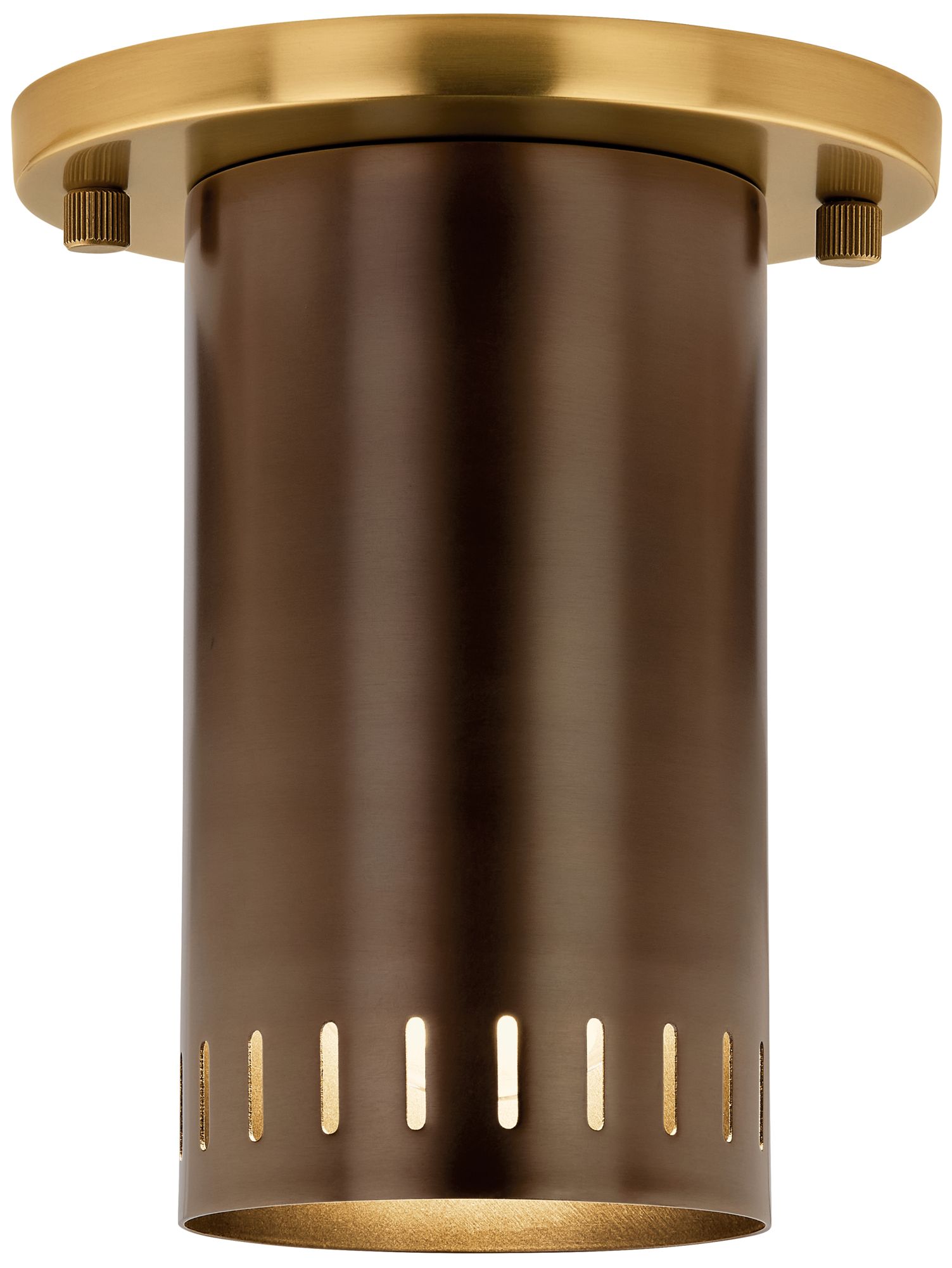 Image 5 Kichler Ruehl 5.50" 1Lt Flush Mount in Lacquered Bronze more views