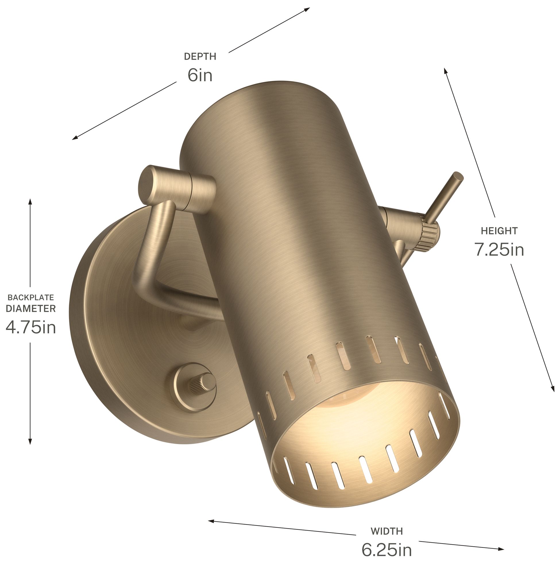 Kichler Ruehl 7.25" 1Lt Wall Sconce in Champagne Bronze